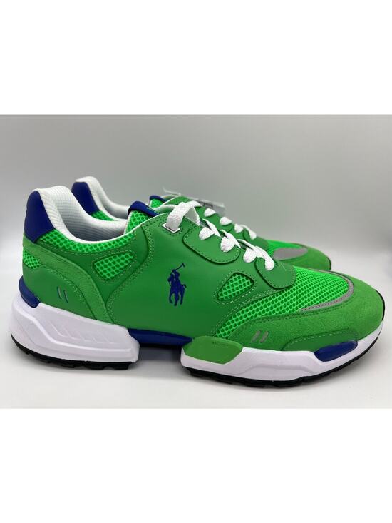 Polo Ralph Lauren Men\'s JGR Suede/Mesh Athletic Shoes Green Size 11.5 NEW